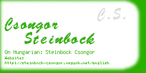 csongor steinbock business card